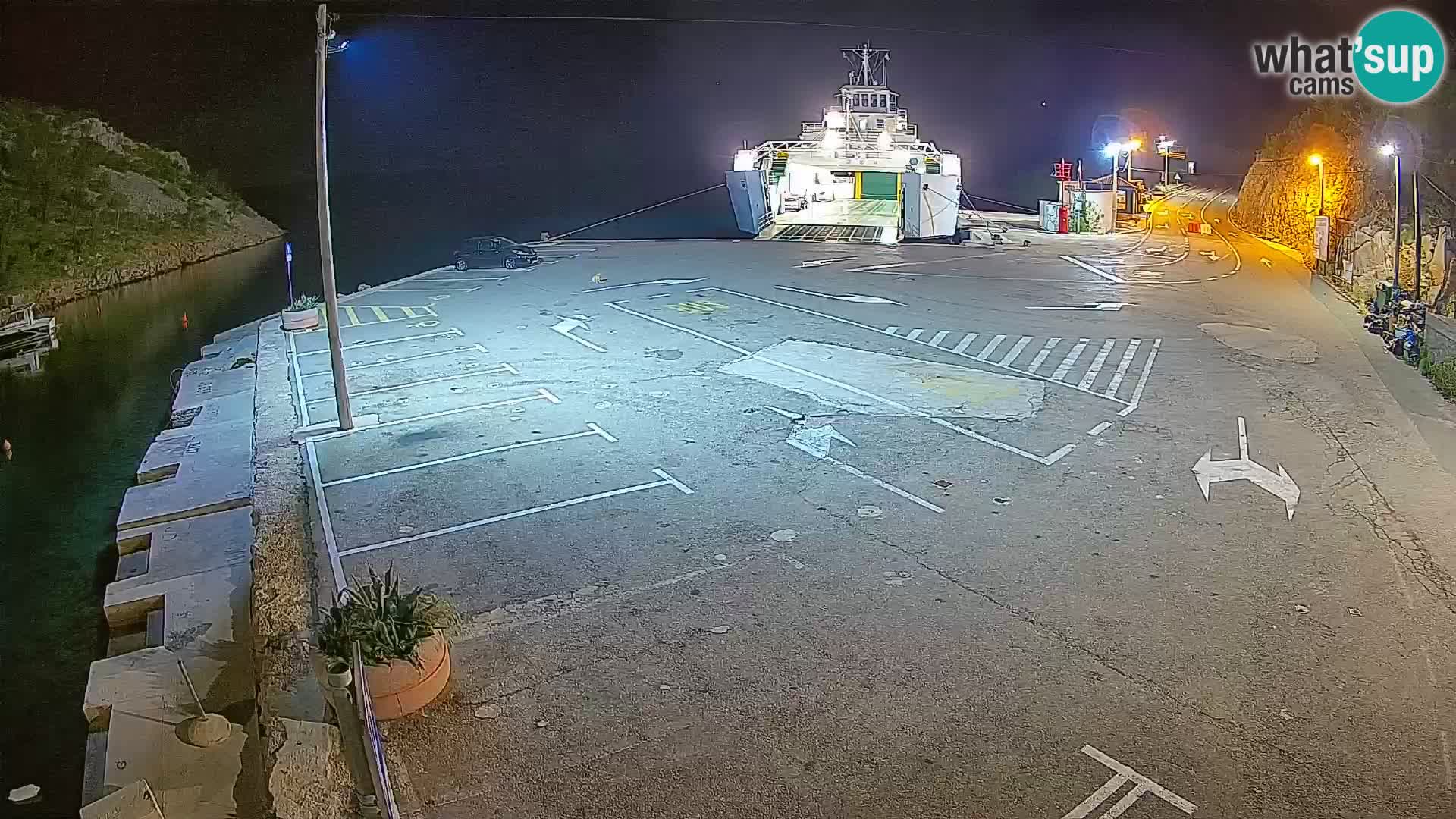 Webcam Fährhafen Prizna – zur Insel Pag
