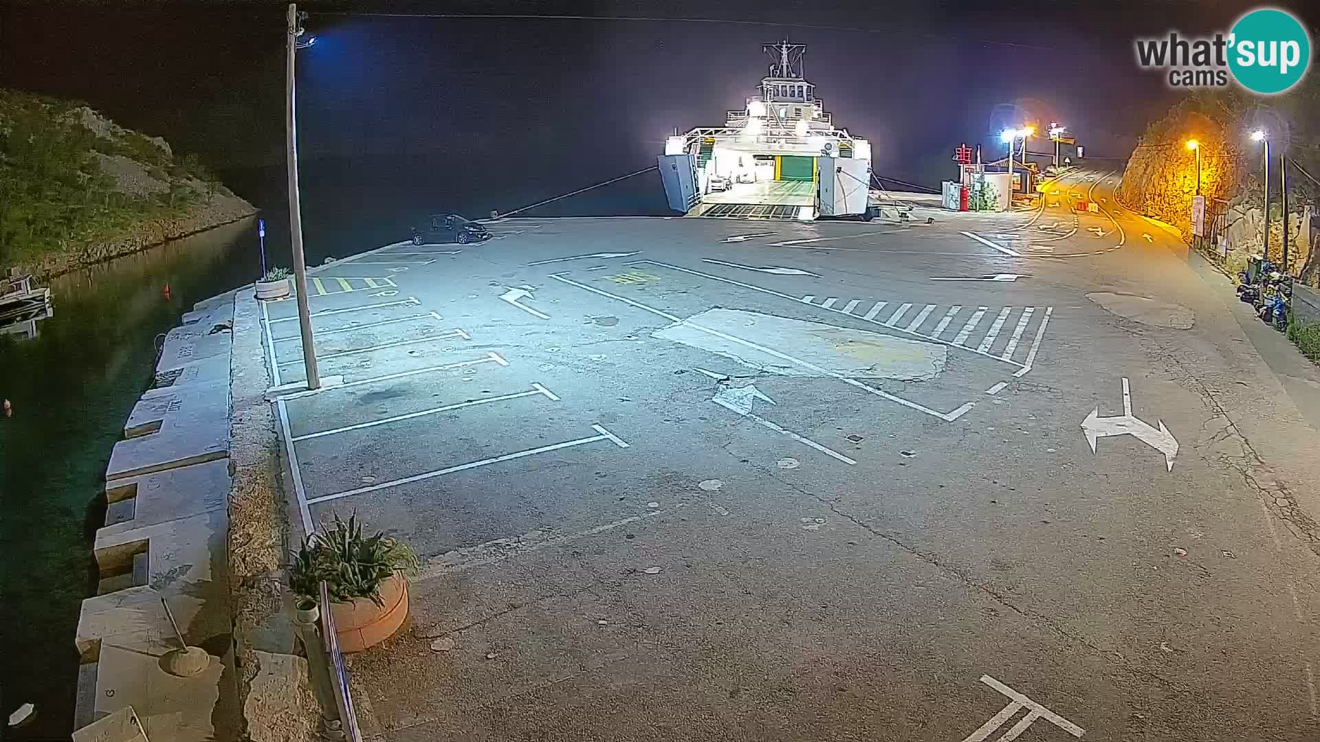 Webcam Prizna ferry port to Pag island