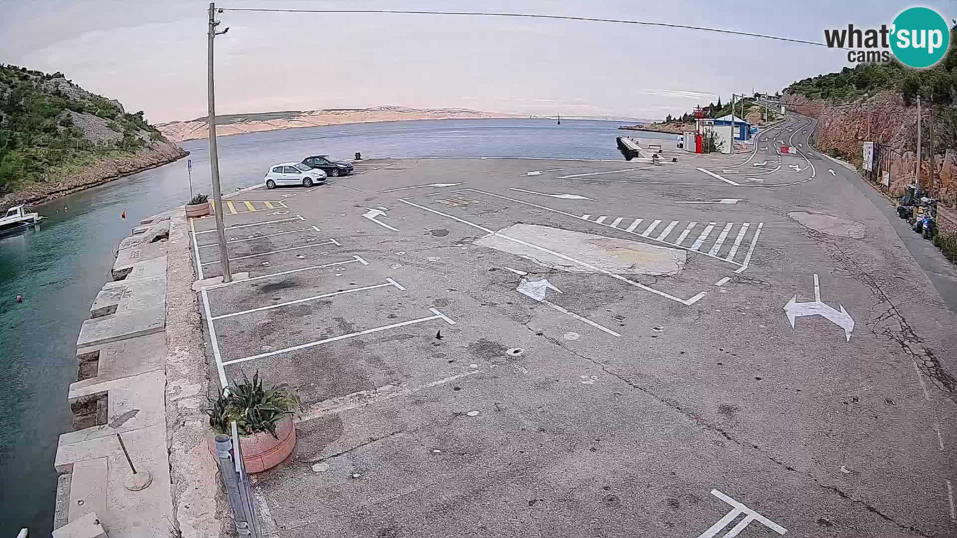 Webcam port de ferry de Prizna – vers l’île de Pag