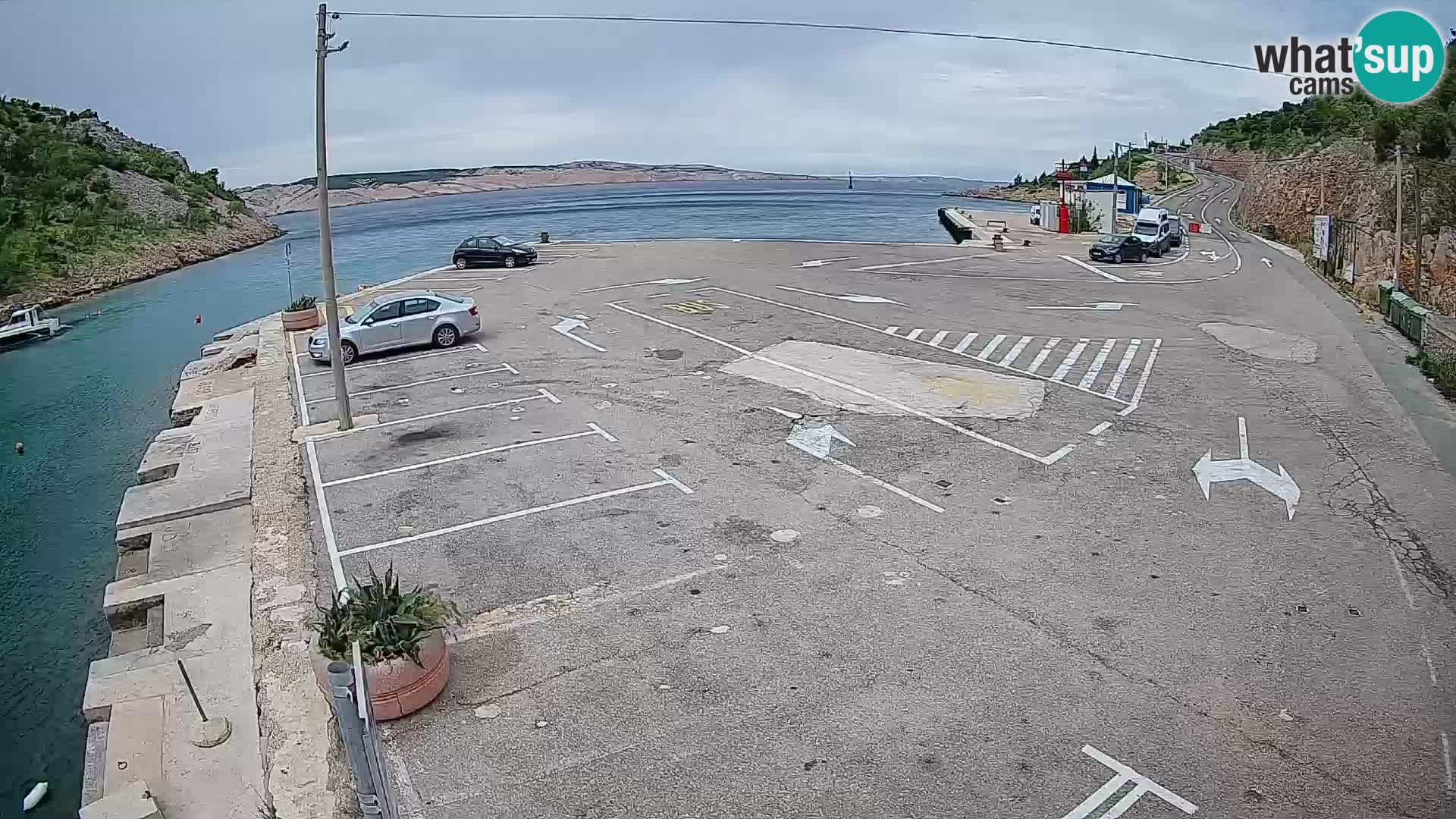 Webcam Prizna ferry port to Pag island