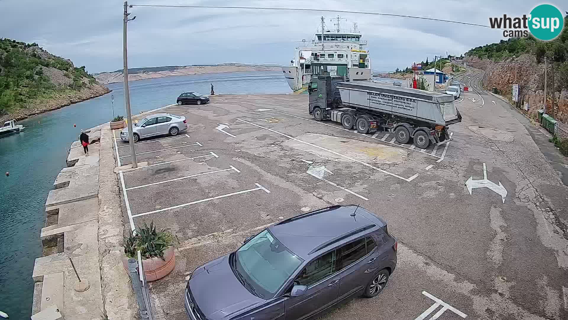 Webcam port de ferry de Prizna – vers l’île de Pag
