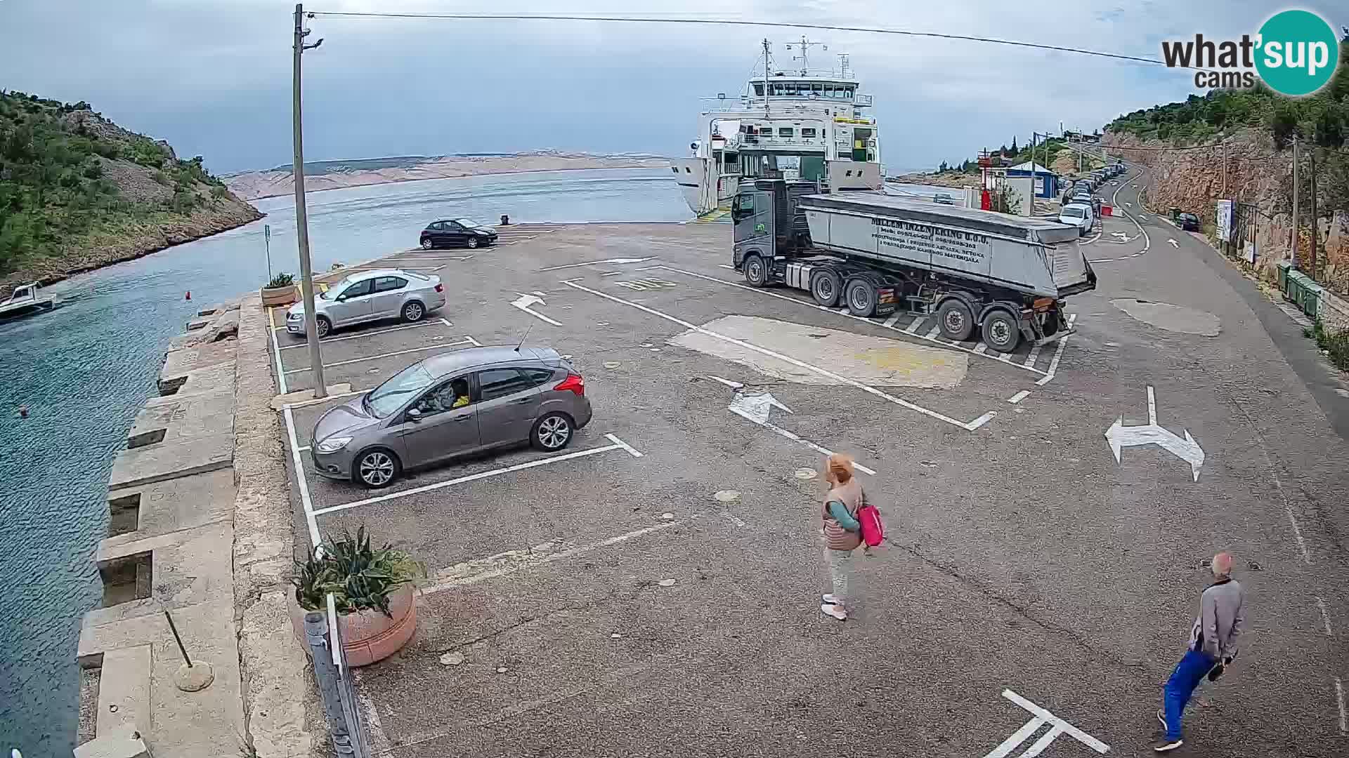 Webcam Prizna ferry port to Pag island