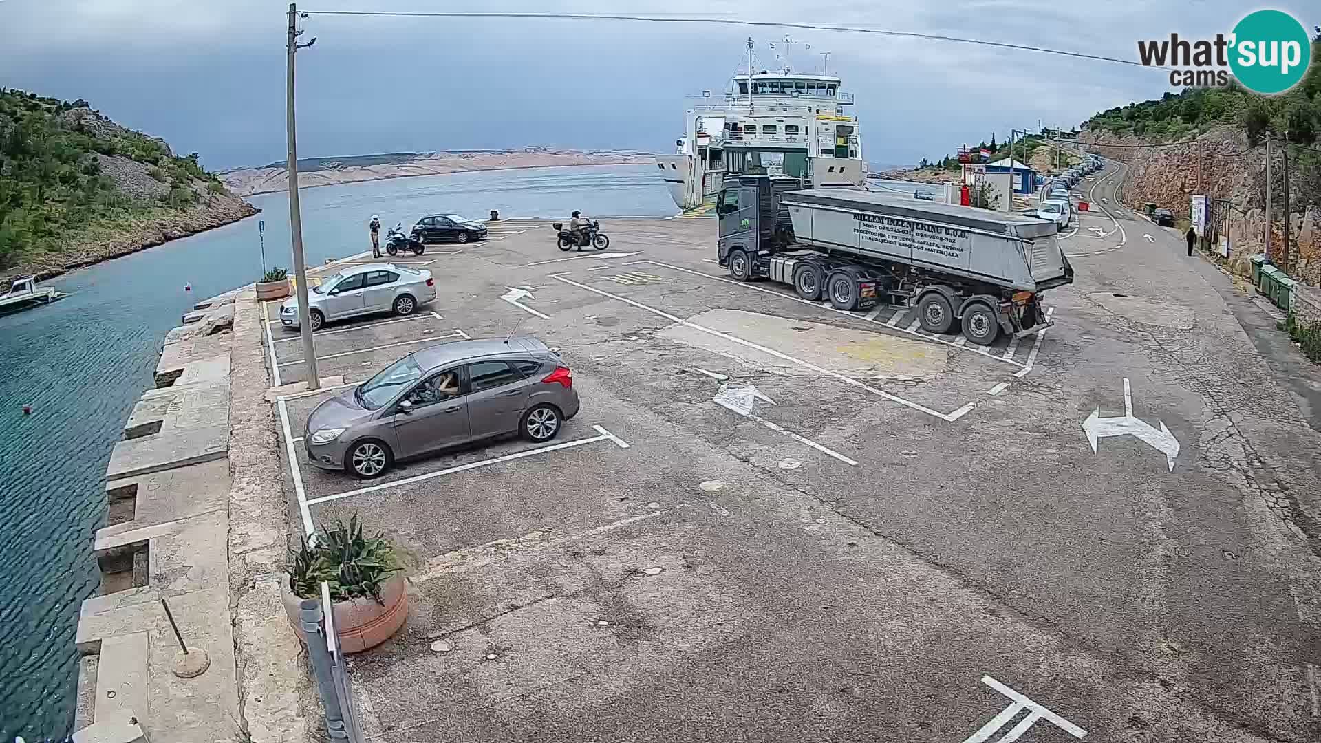 Webcam Fährhafen Prizna – zur Insel Pag