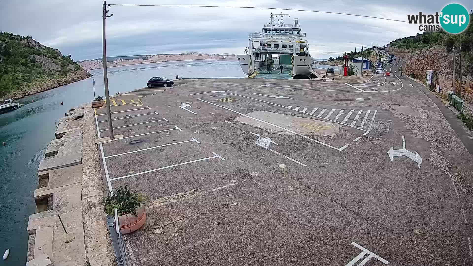 Webcam Fährhafen Prizna – zur Insel Pag