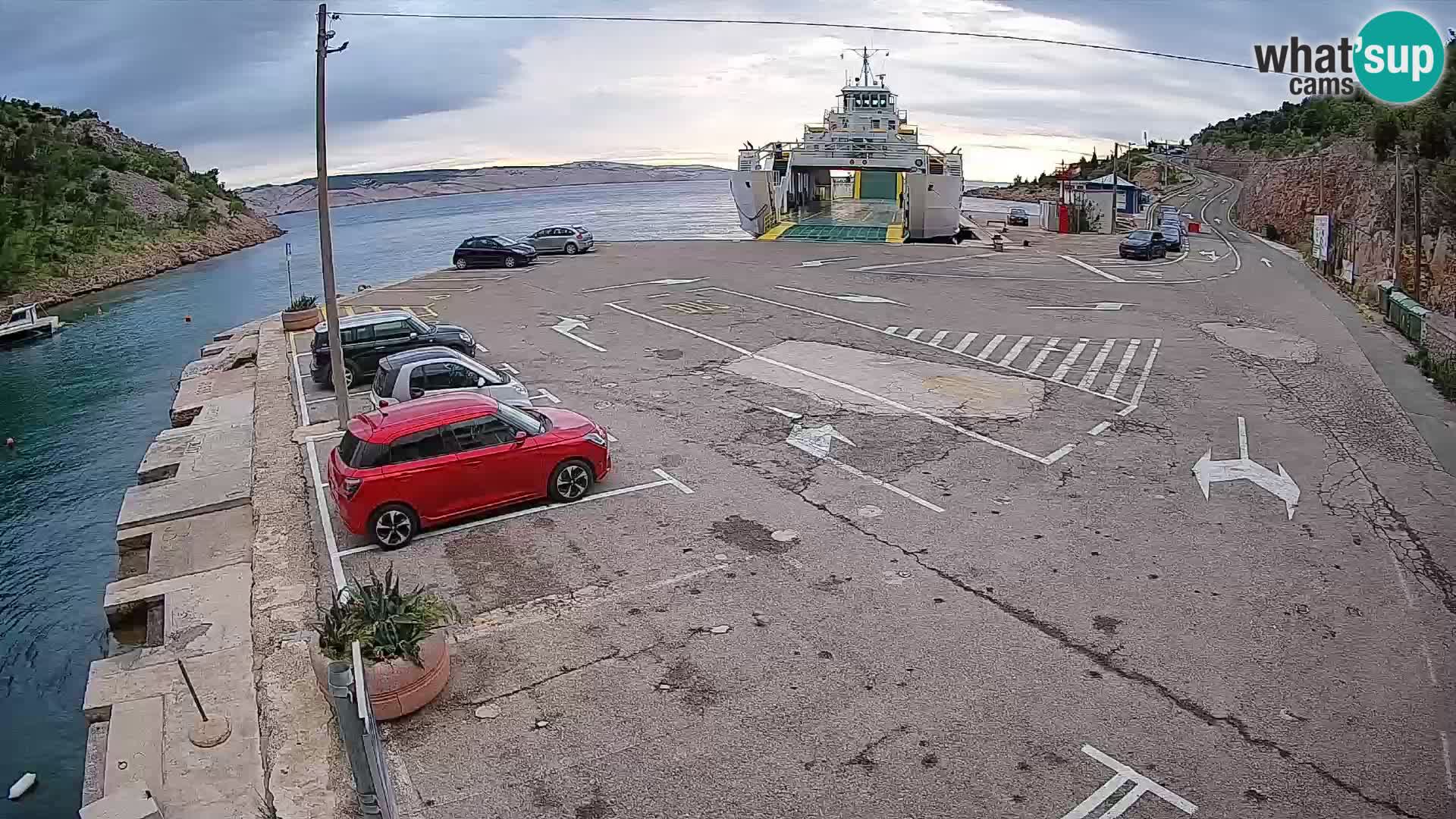 Webcam Fährhafen Prizna – zur Insel Pag