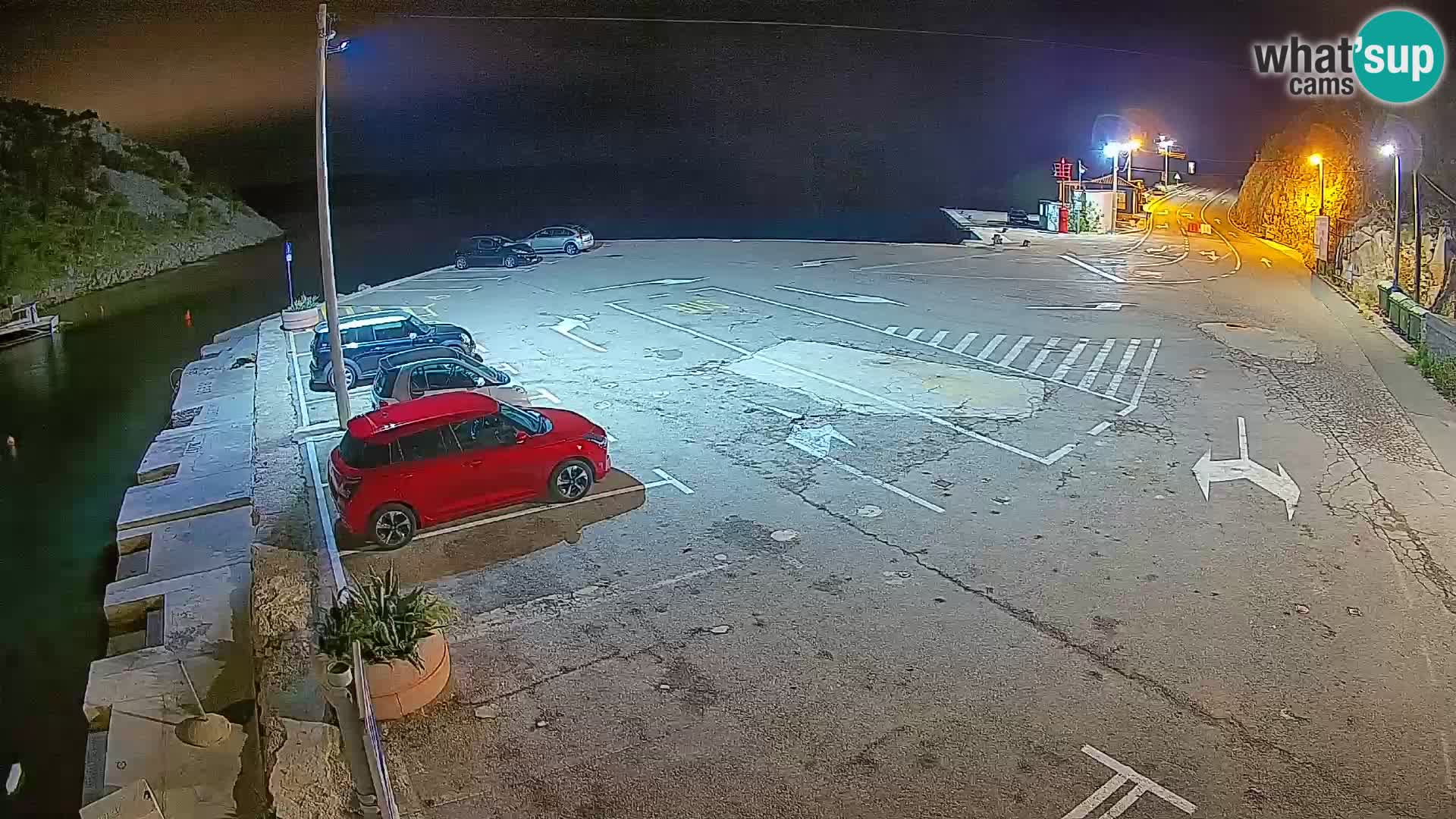 Webcam port de ferry de Prizna – vers l’île de Pag