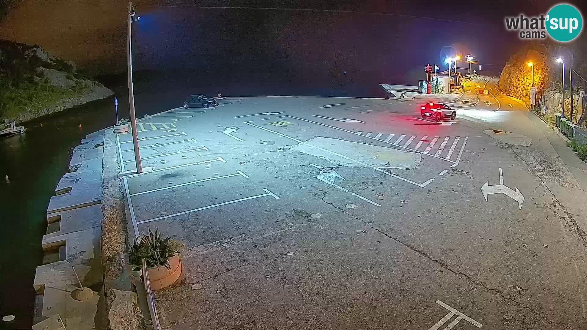 Webcam Prizna ferry port to Pag island