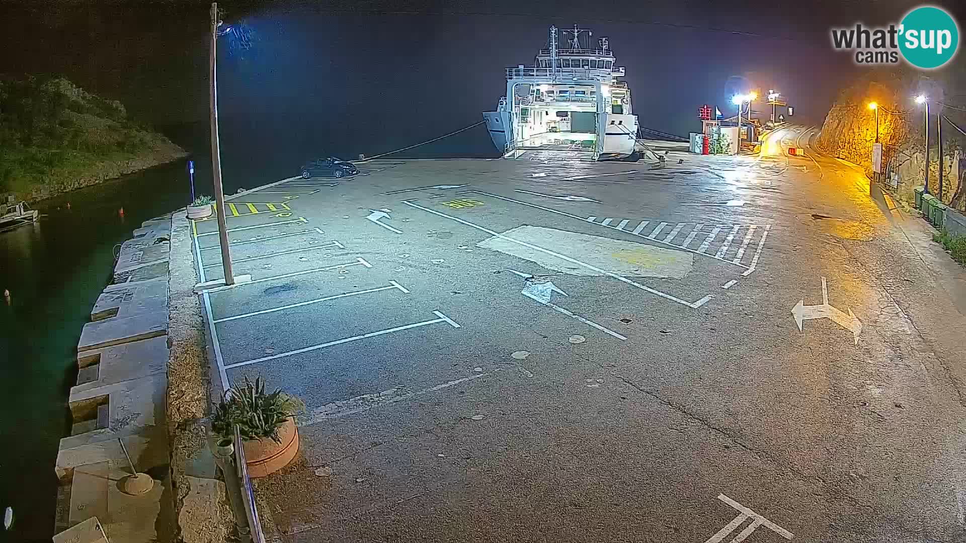 Webcam Prizna ferry port to Pag island