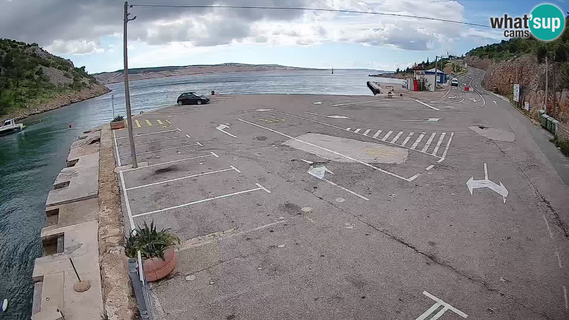 Webcam Fährhafen Prizna – zur Insel Pag