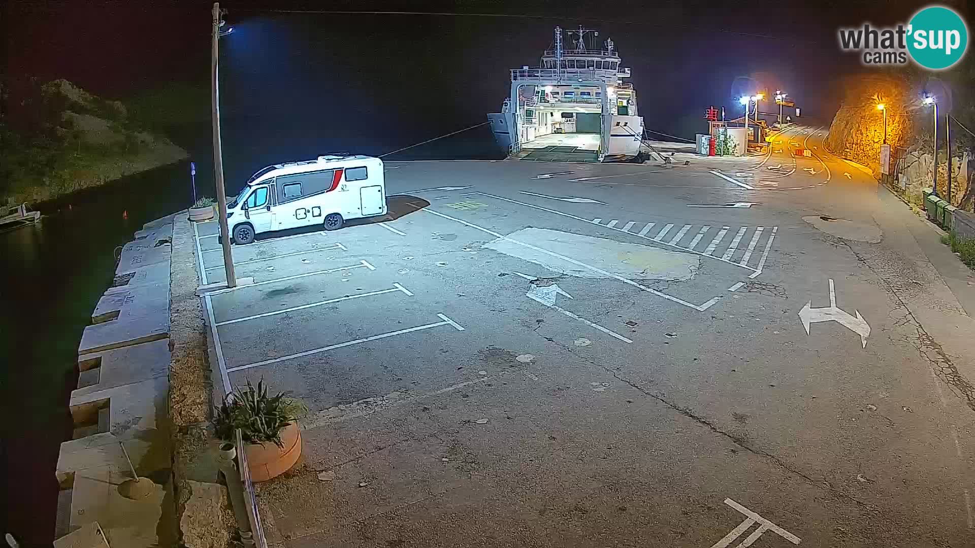 Webcam Prizna ferry port to Pag island