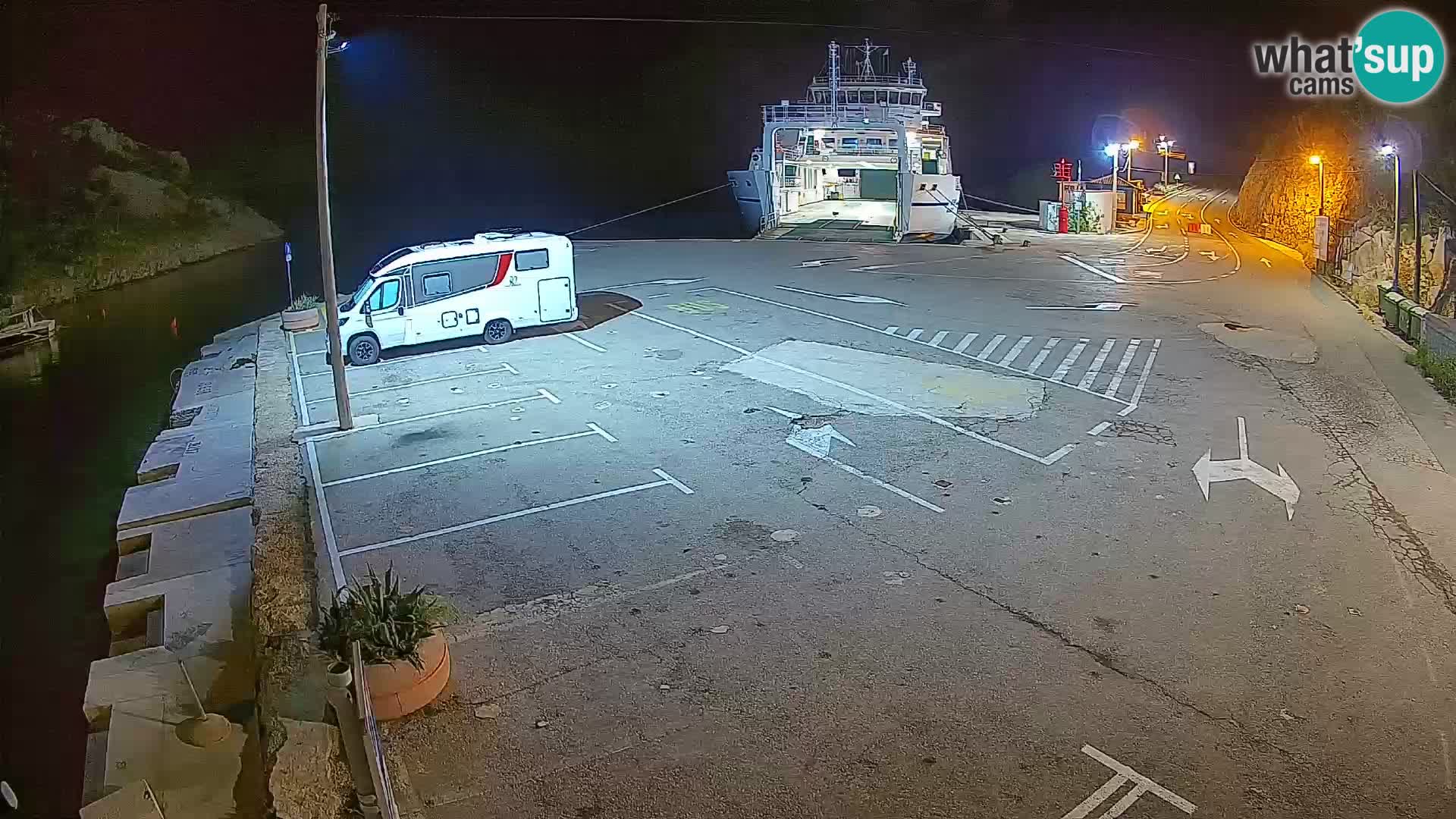 Webcam Prizna ferry port to Pag island