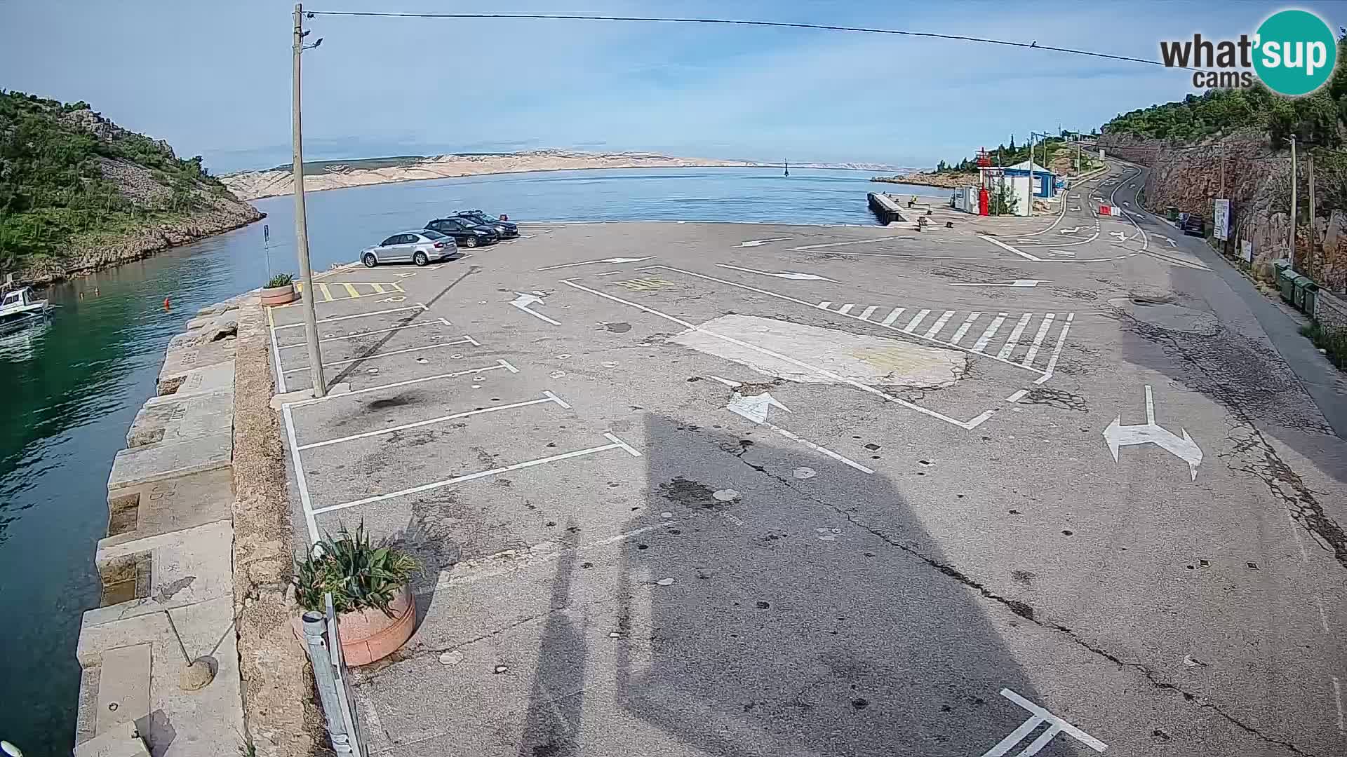 Webcam Fährhafen Prizna – zur Insel Pag