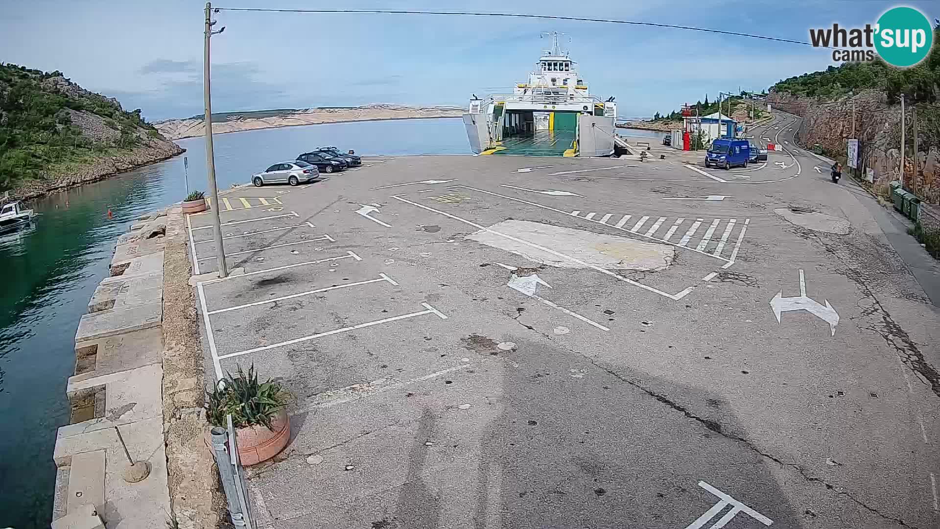 Webcam Fährhafen Prizna – zur Insel Pag