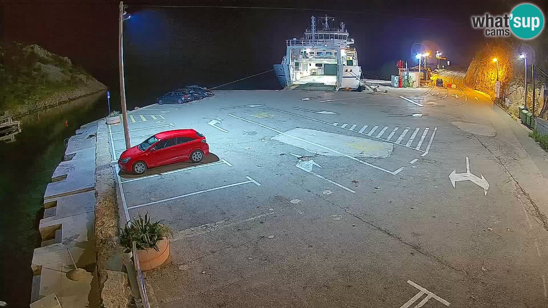 Webcam Fährhafen Prizna – zur Insel Pag