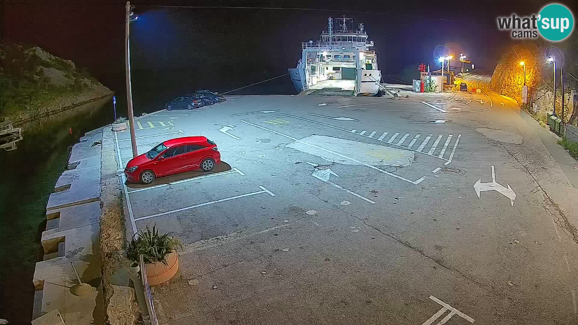 Webcam Fährhafen Prizna – zur Insel Pag