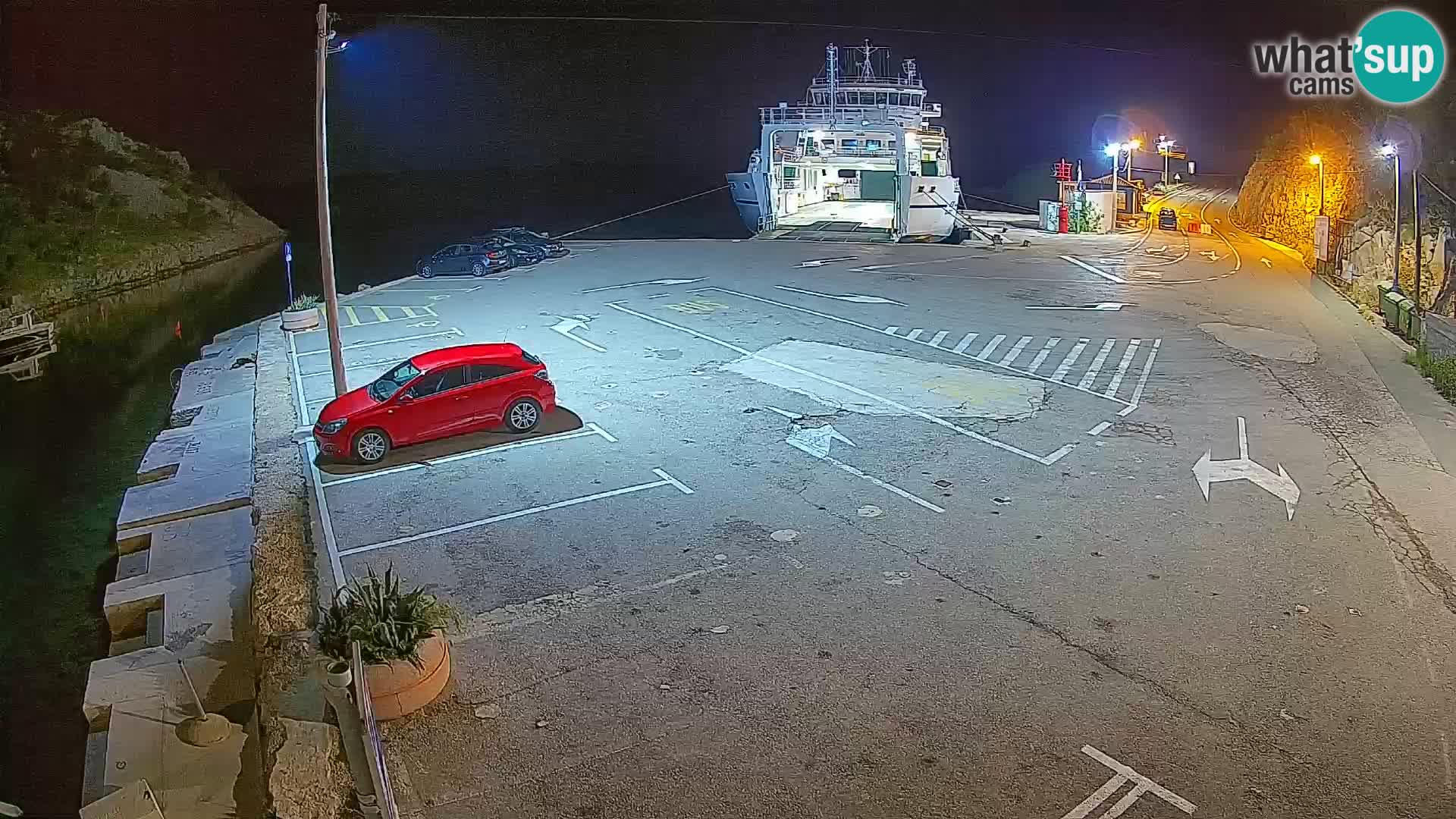 Webcam Fährhafen Prizna – zur Insel Pag