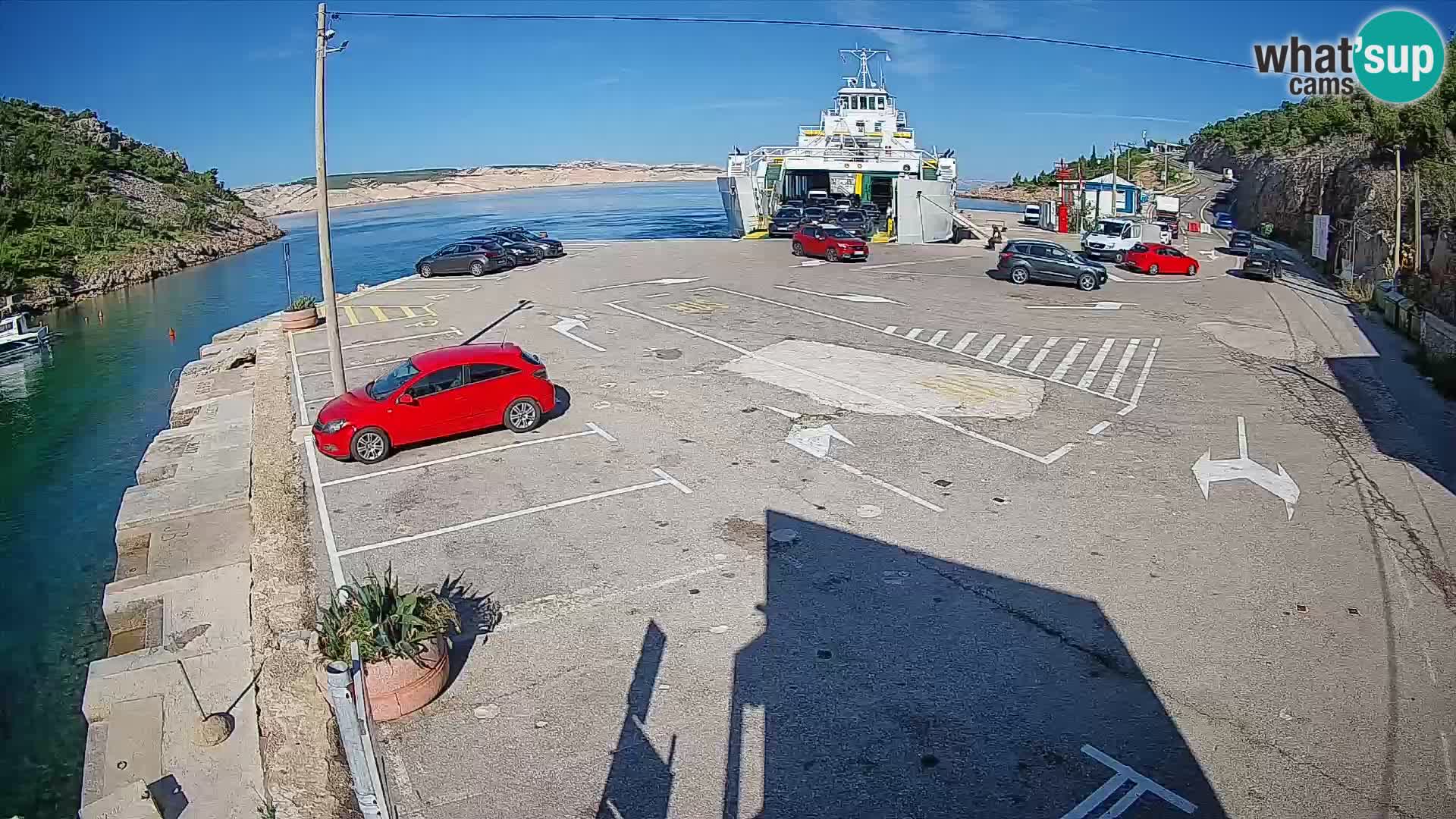 Webcam Fährhafen Prizna – zur Insel Pag