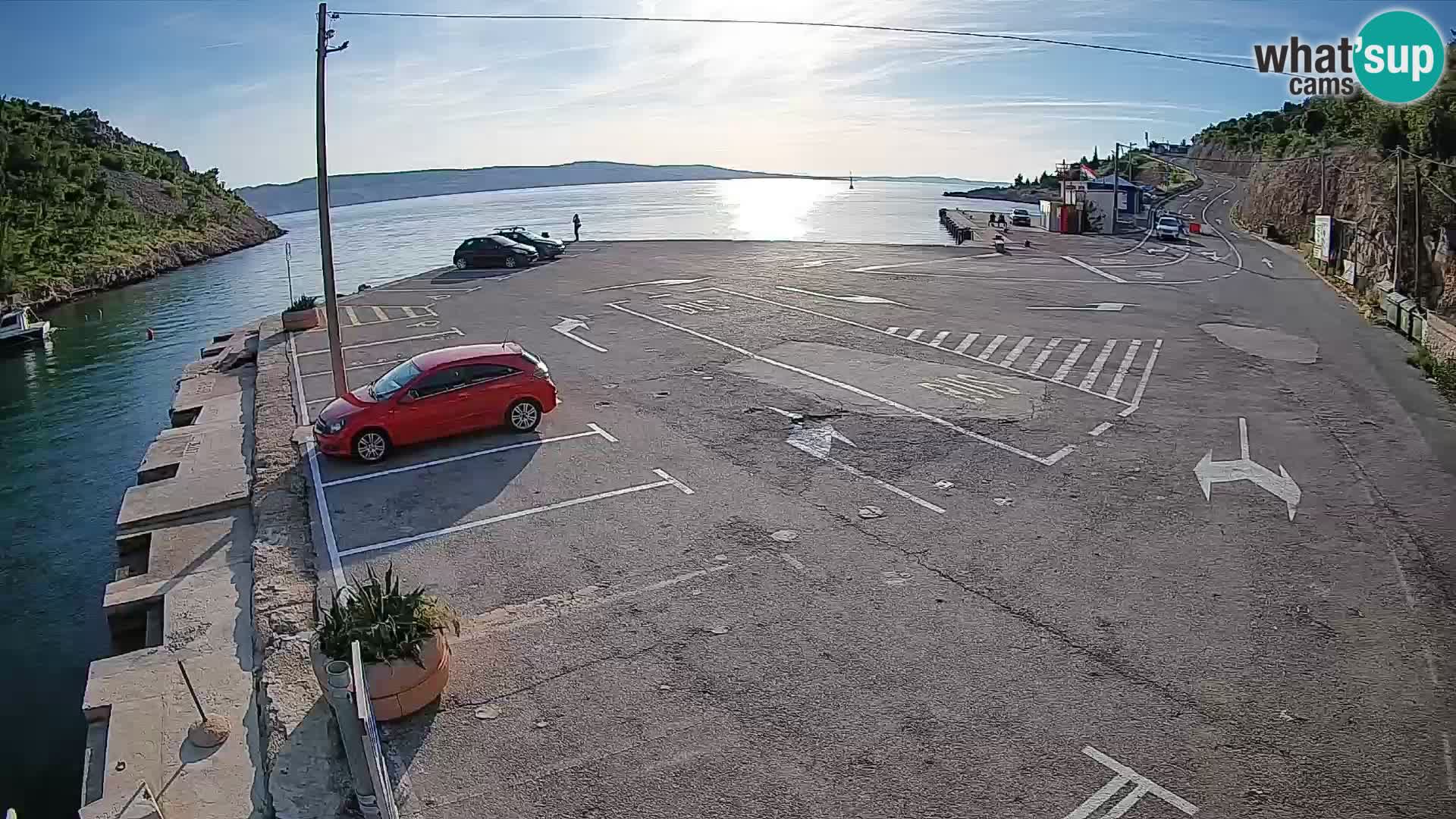 Webcam port de ferry de Prizna – vers l’île de Pag