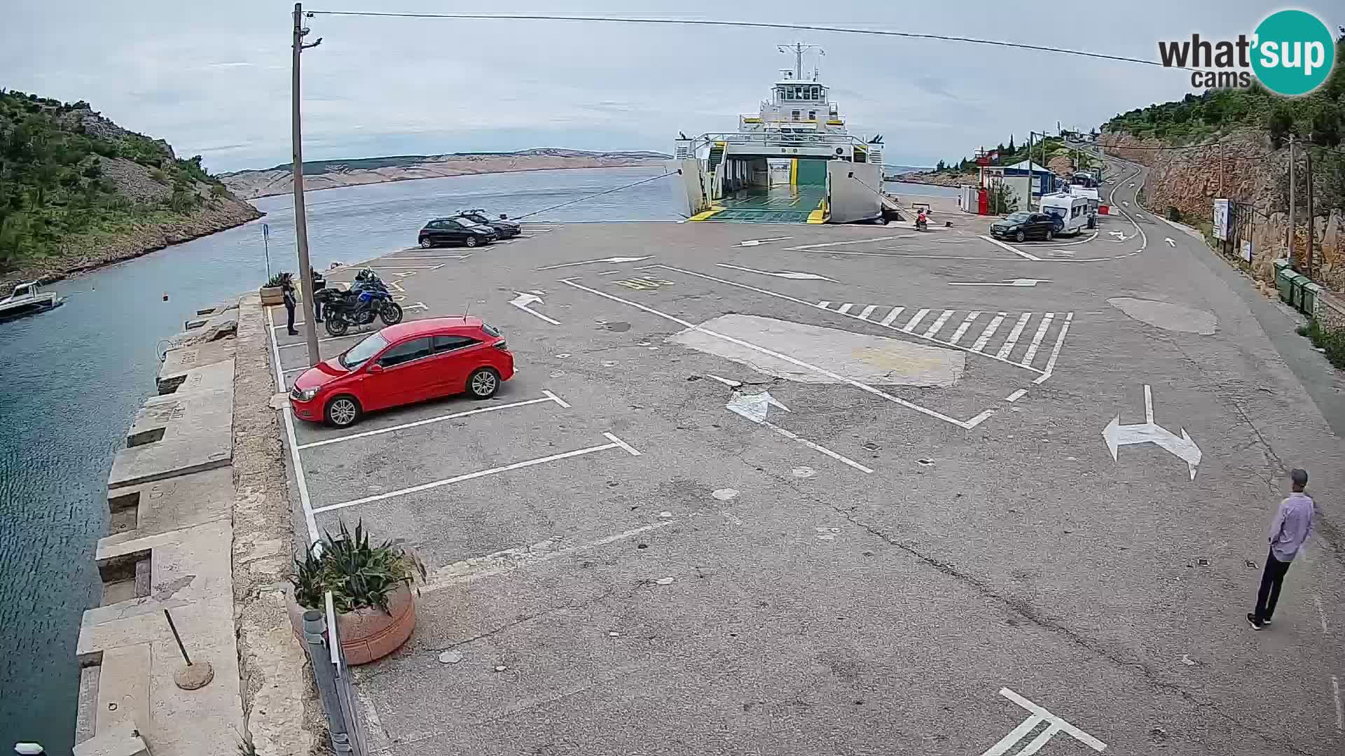 Webcam Fährhafen Prizna – zur Insel Pag
