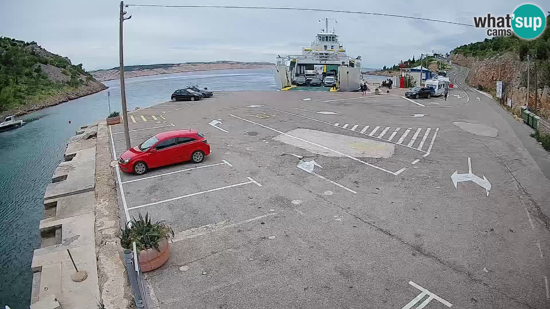 Webcam Fährhafen Prizna – zur Insel Pag