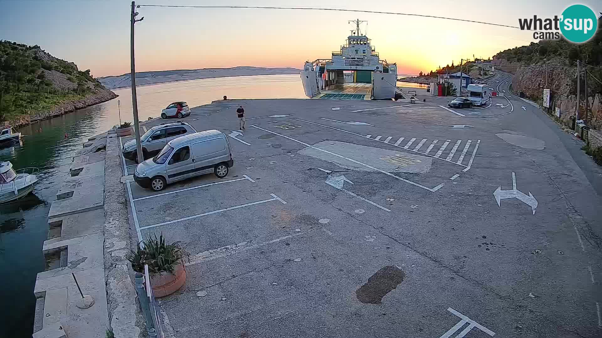 Webcam Fährhafen Prizna – zur Insel Pag