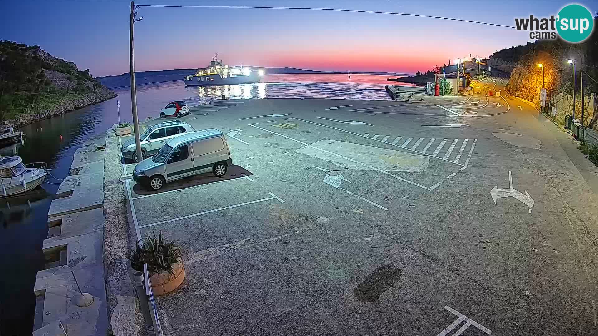 Webcam Fährhafen Prizna – zur Insel Pag