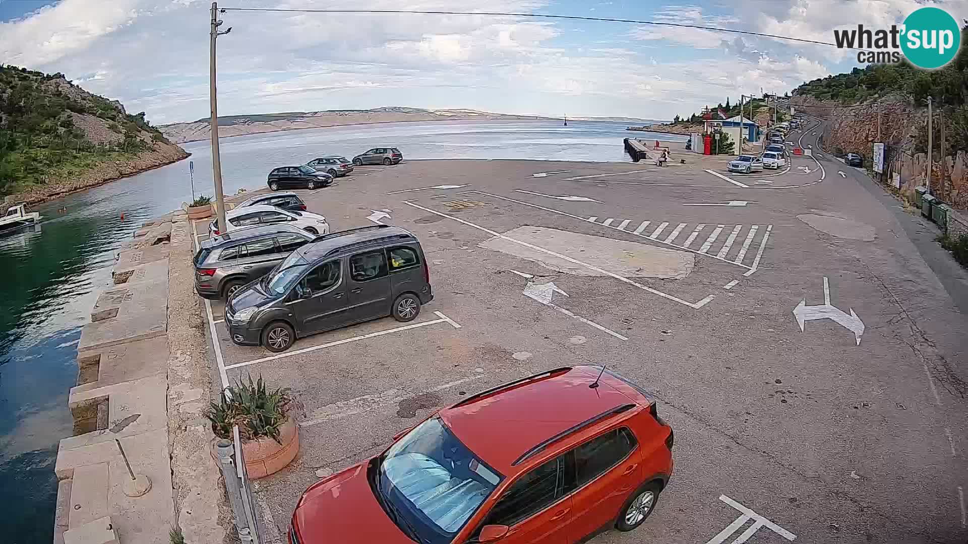 Webcam Fährhafen Prizna – zur Insel Pag