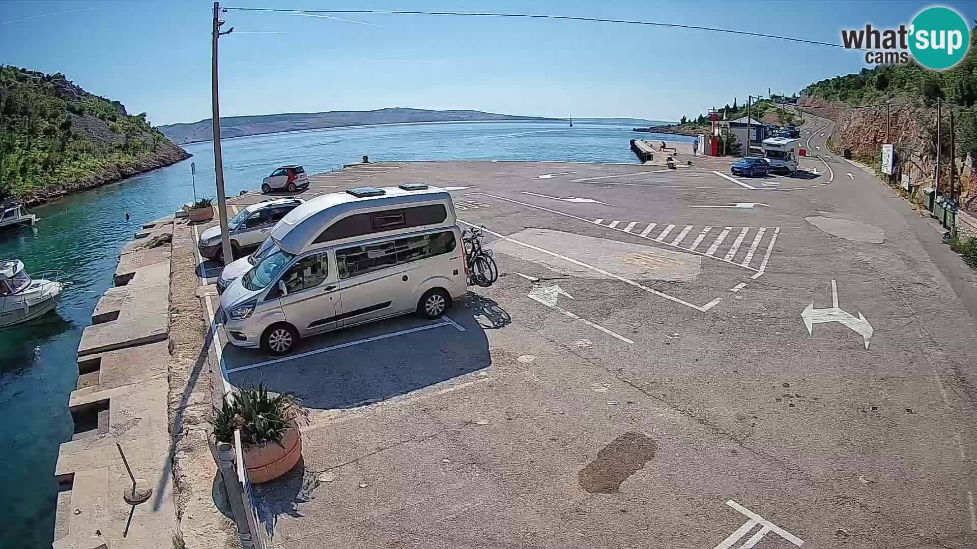 Webcam Fährhafen Prizna – zur Insel Pag