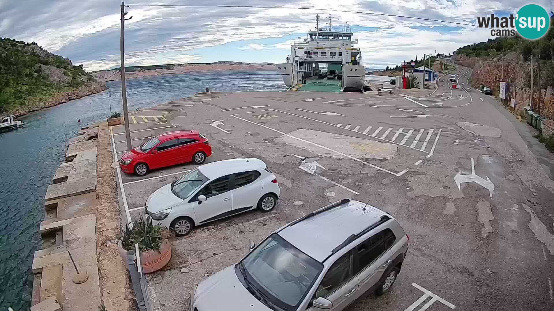 Webcam Prizna ferry port to Pag island