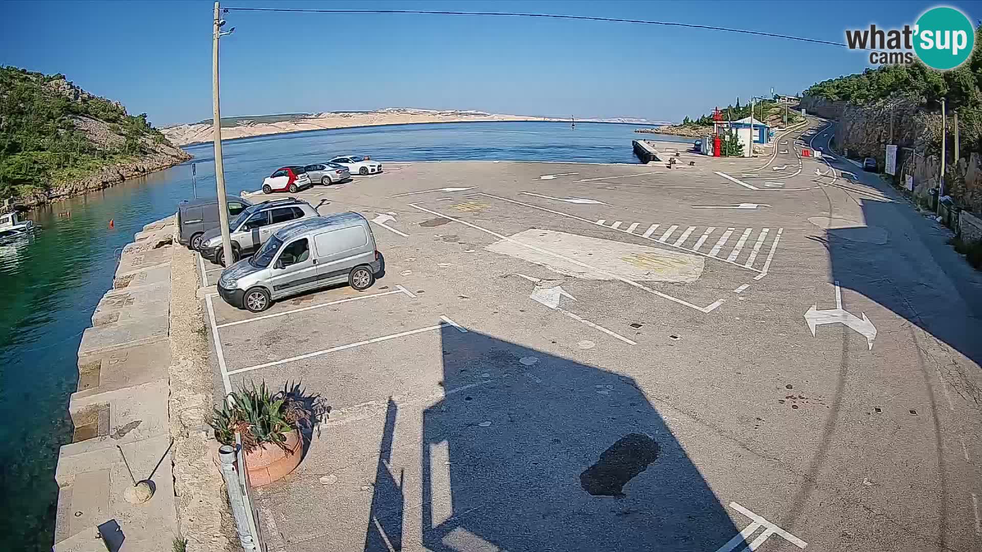 Webcam Fährhafen Prizna – zur Insel Pag