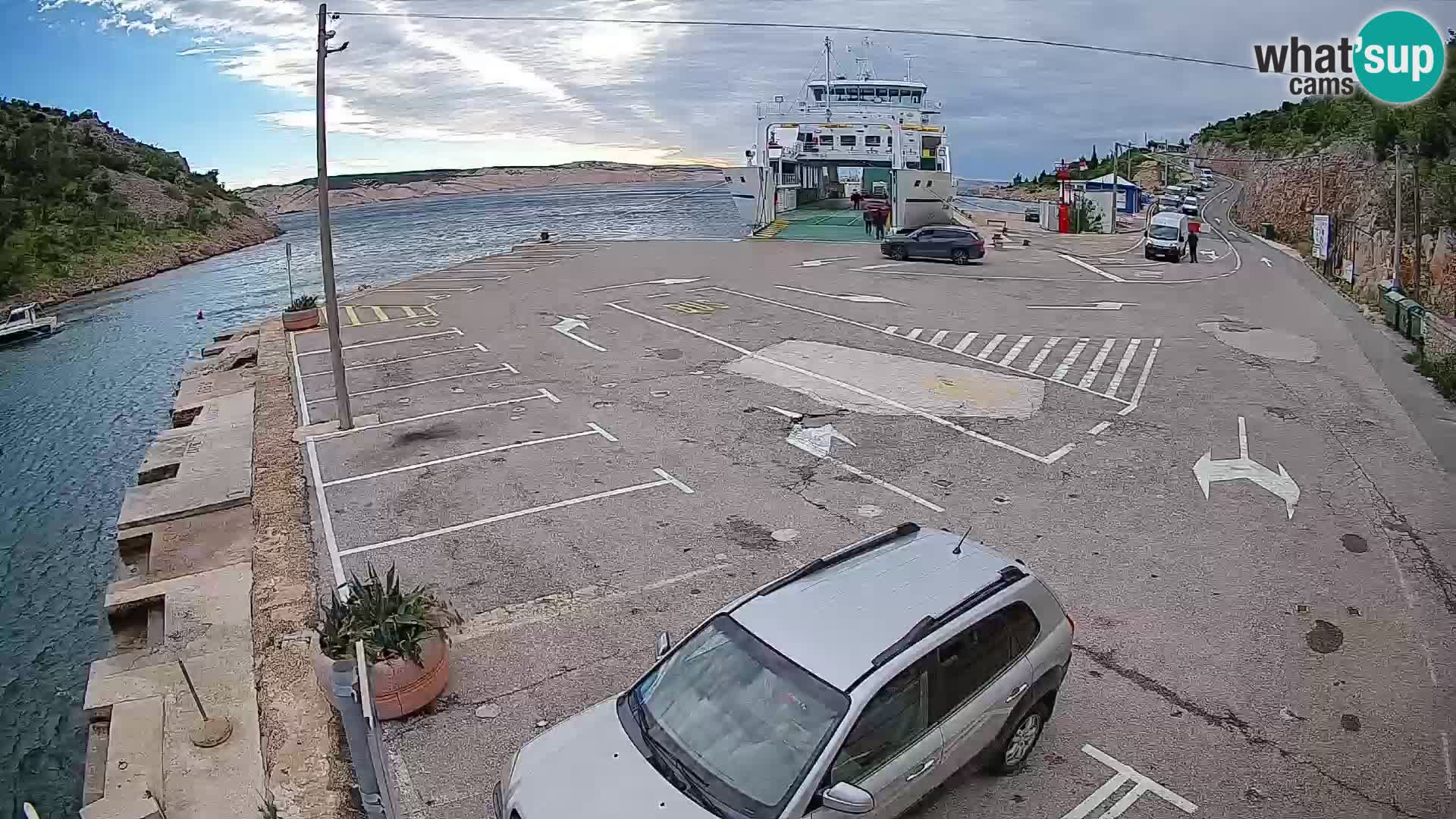 Webcam Fährhafen Prizna – zur Insel Pag
