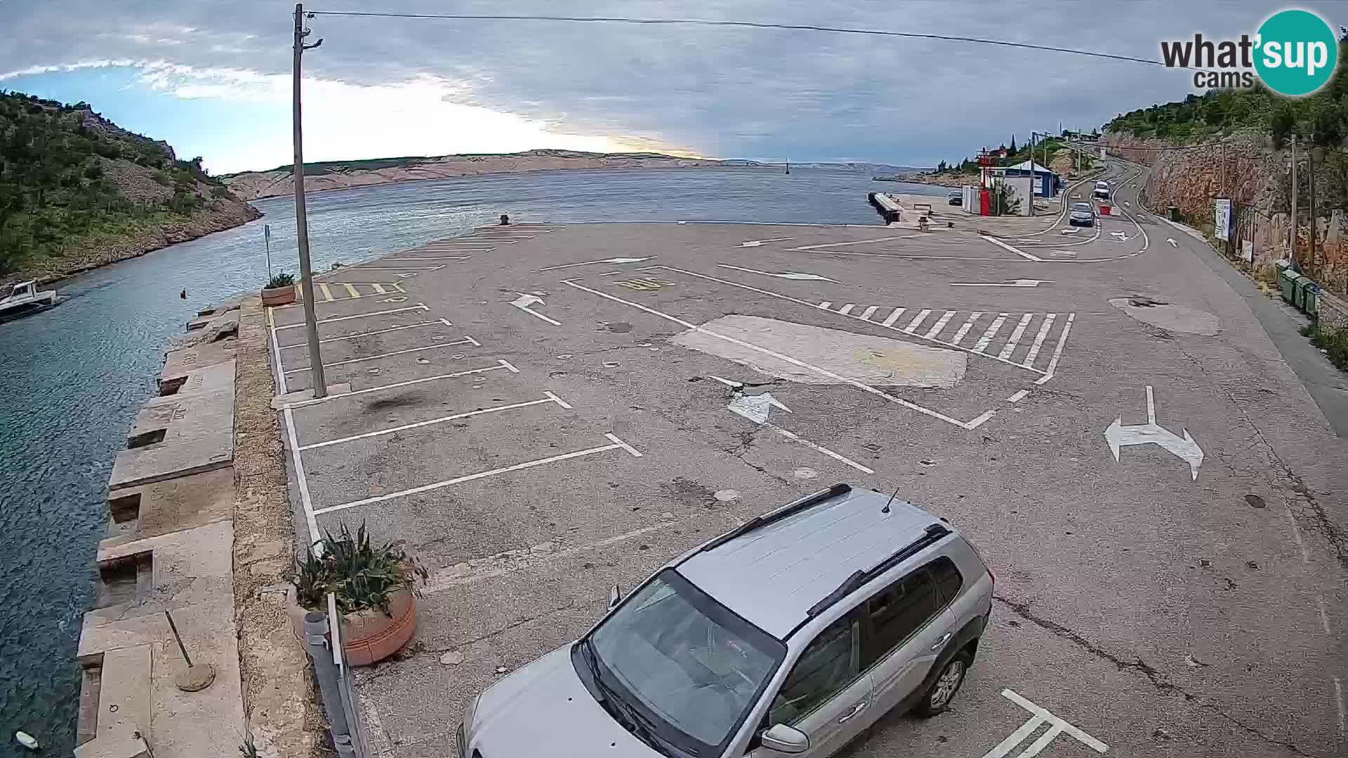 Webcam Fährhafen Prizna – zur Insel Pag