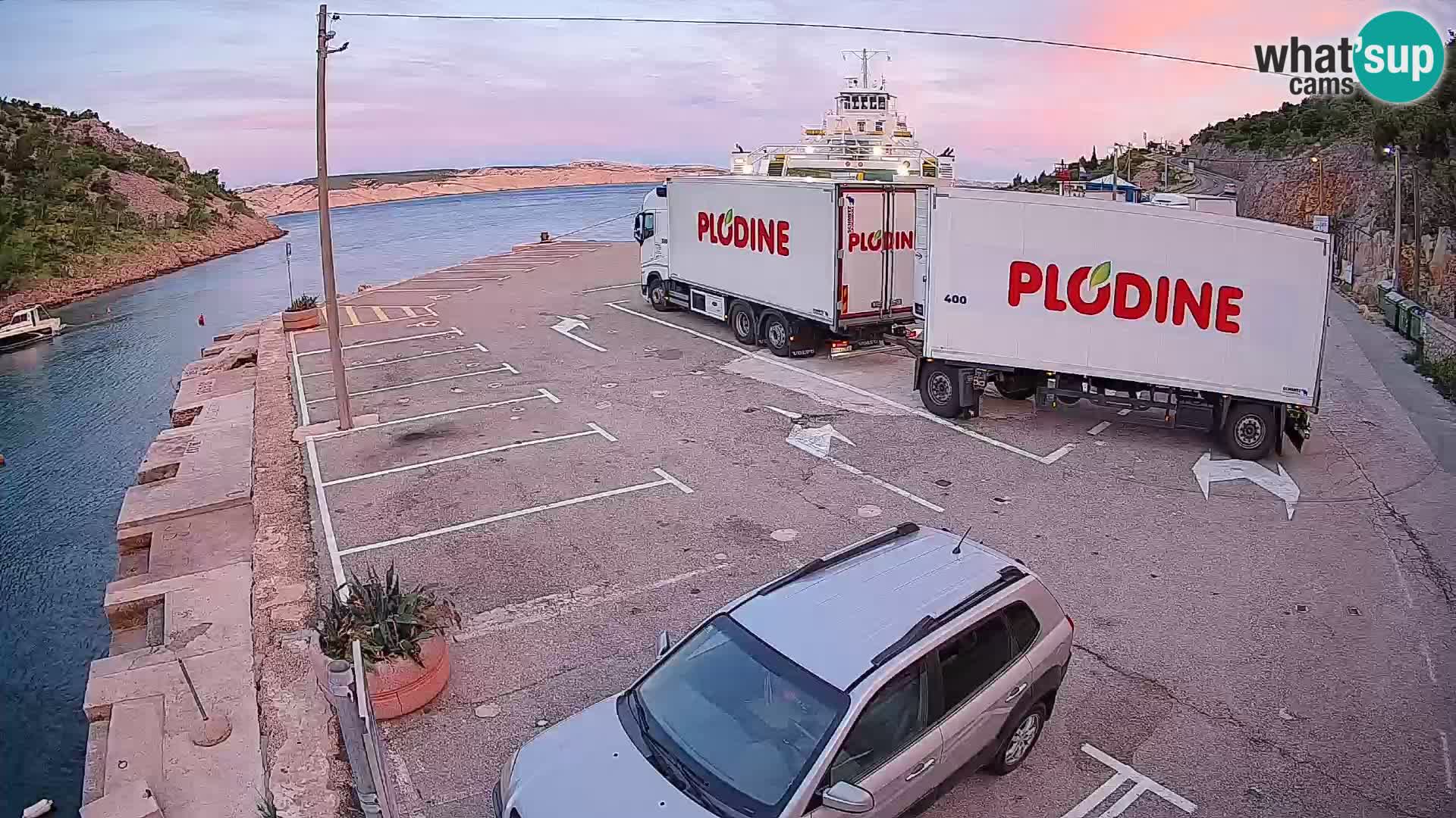 Webcam Fährhafen Prizna – zur Insel Pag