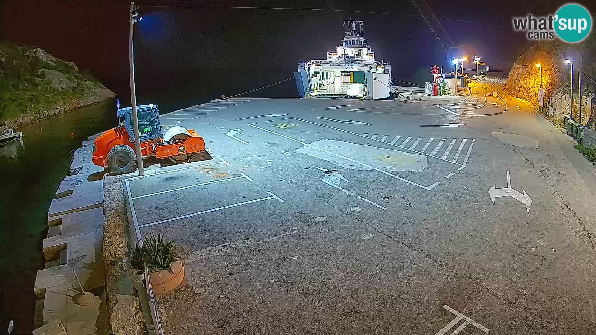 Webcam port de ferry de Prizna – vers l’île de Pag