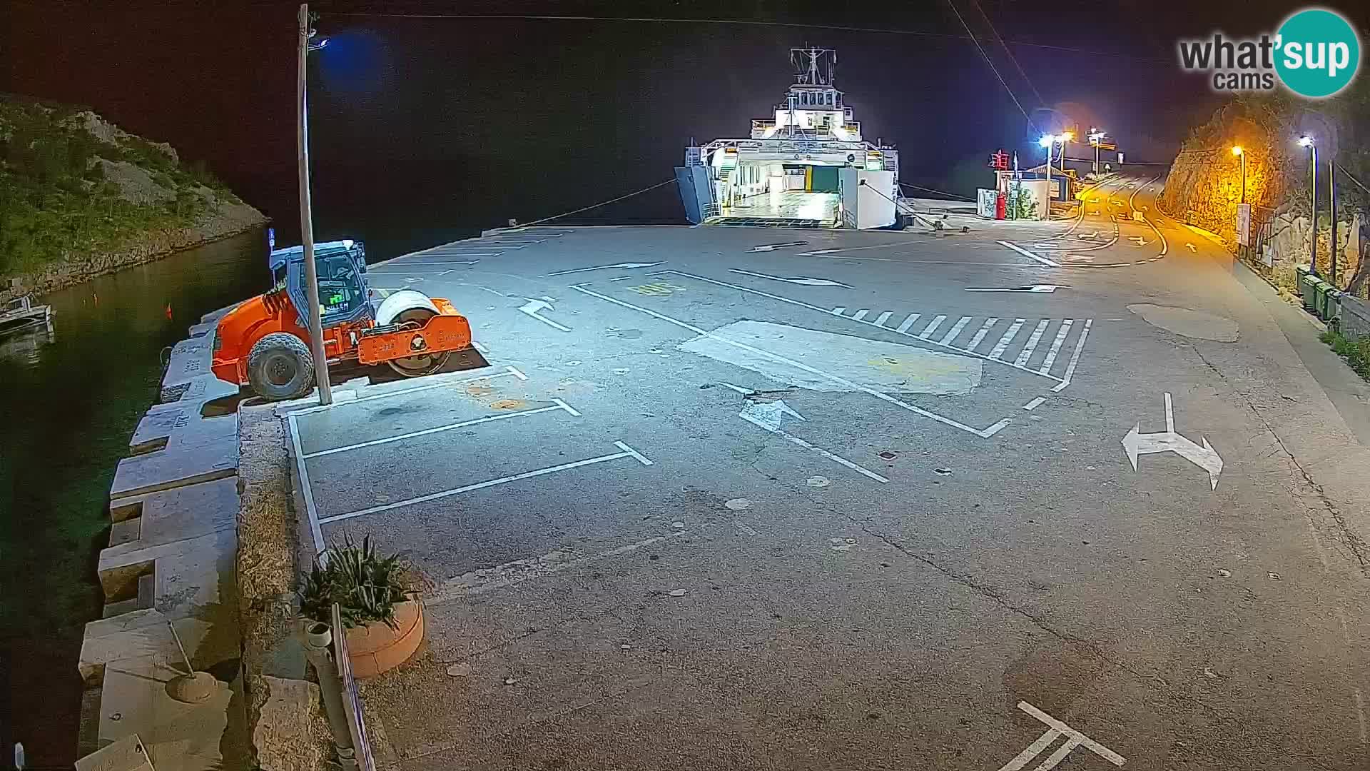 Webcam port de ferry de Prizna – vers l’île de Pag