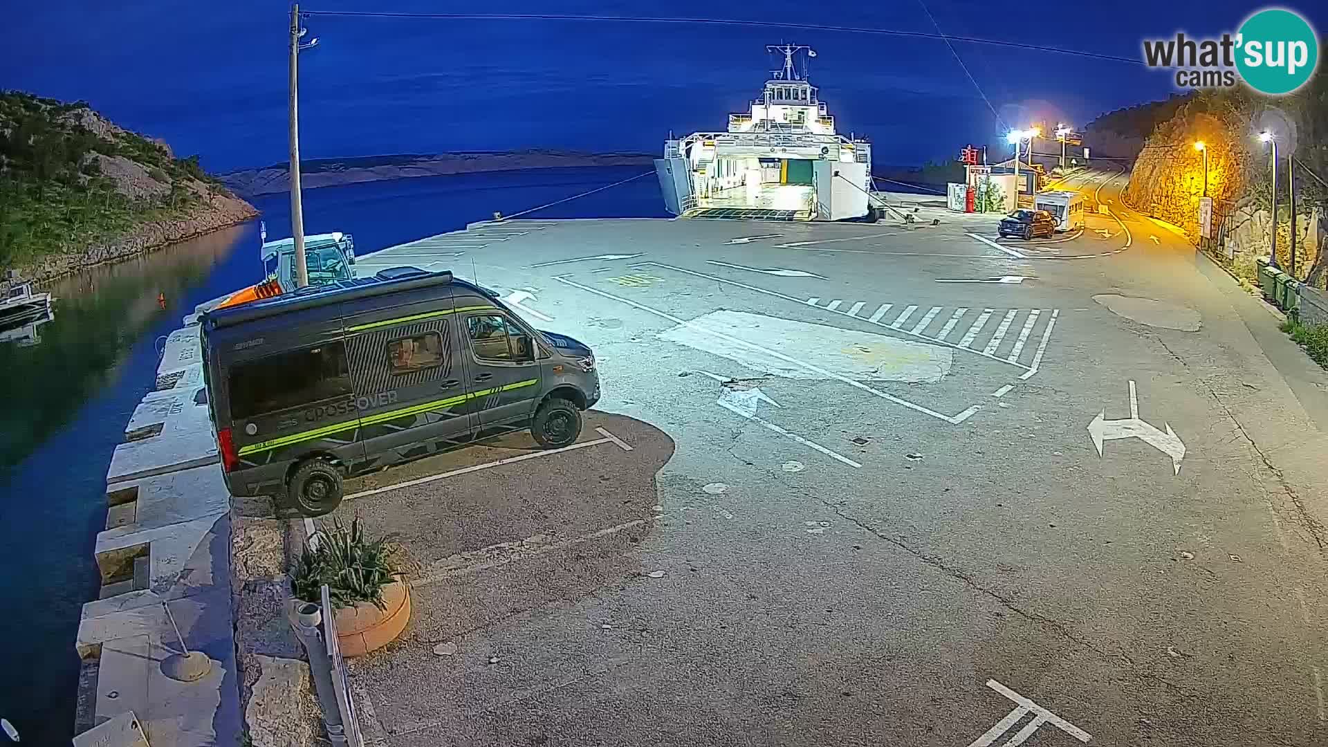 Webcam Prizna ferry port to Pag island
