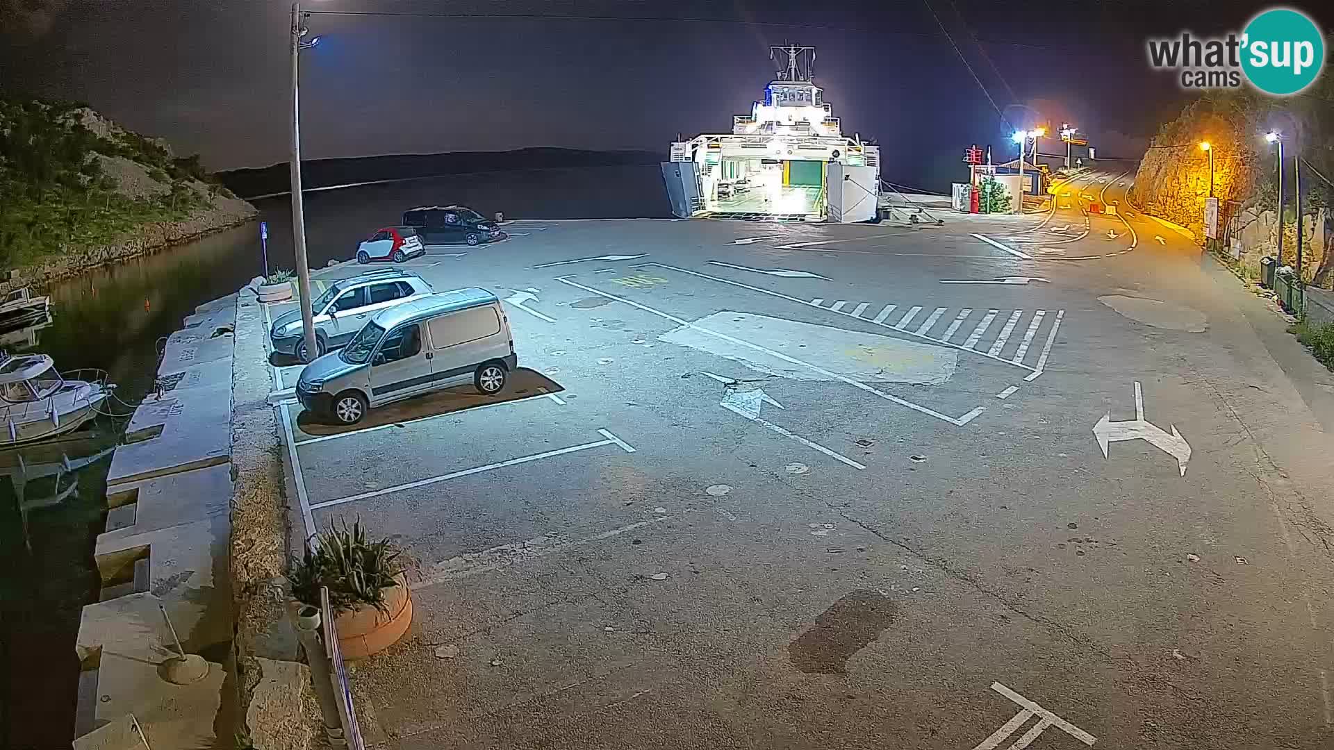 Webcam Fährhafen Prizna – zur Insel Pag