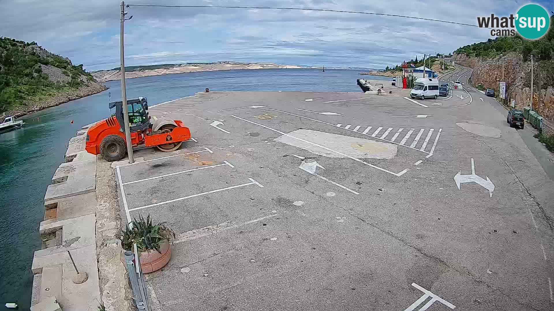 Webcam Fährhafen Prizna – zur Insel Pag