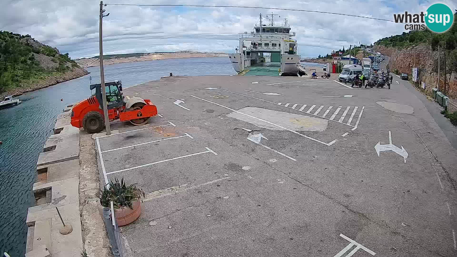 Webcam Fährhafen Prizna – zur Insel Pag