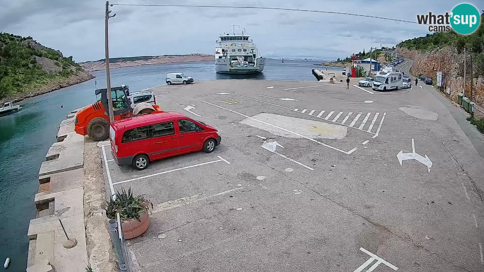 Webcam Fährhafen Prizna – zur Insel Pag