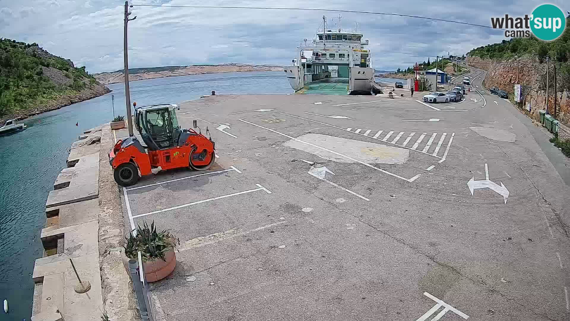 Webcam Fährhafen Prizna – zur Insel Pag