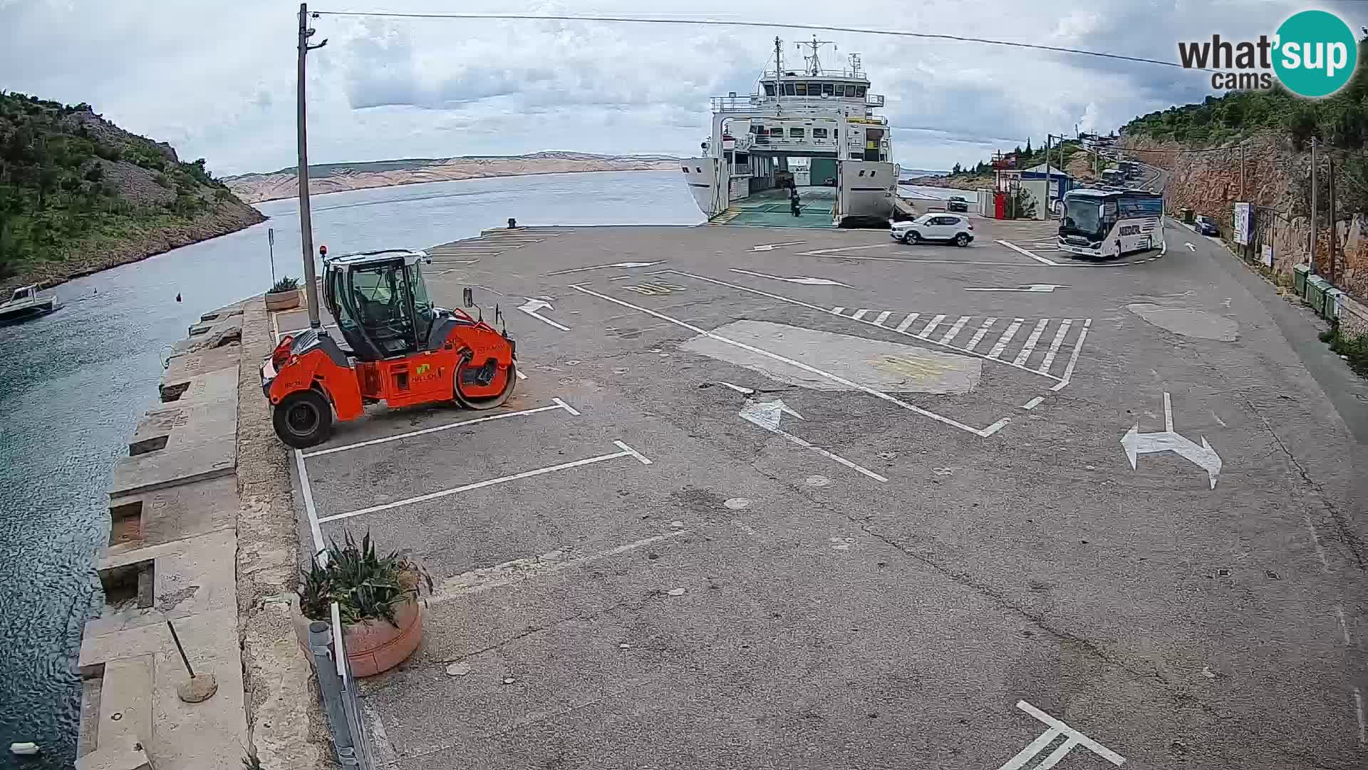 Webcam Fährhafen Prizna – zur Insel Pag