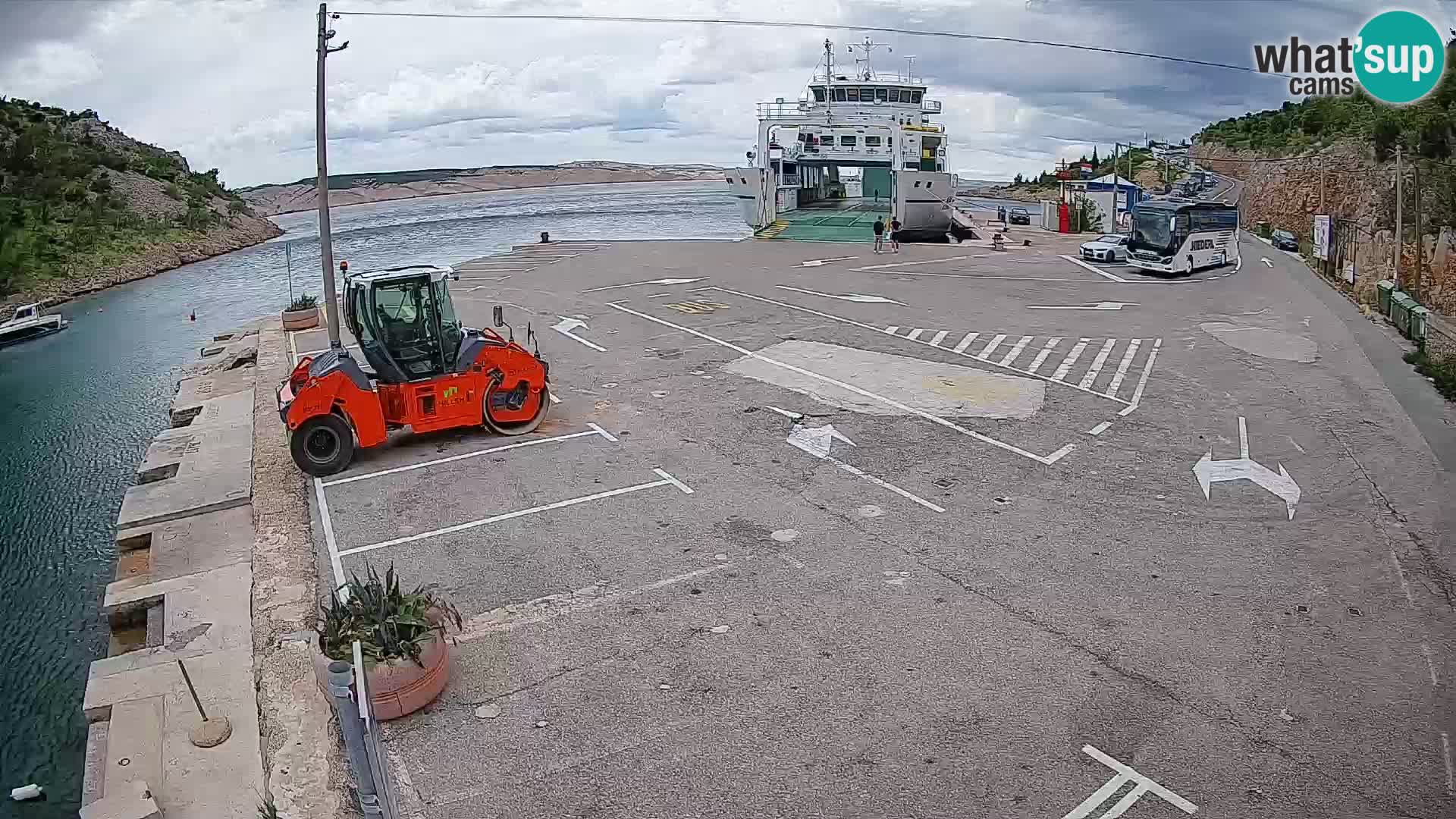 Webcam Fährhafen Prizna – zur Insel Pag