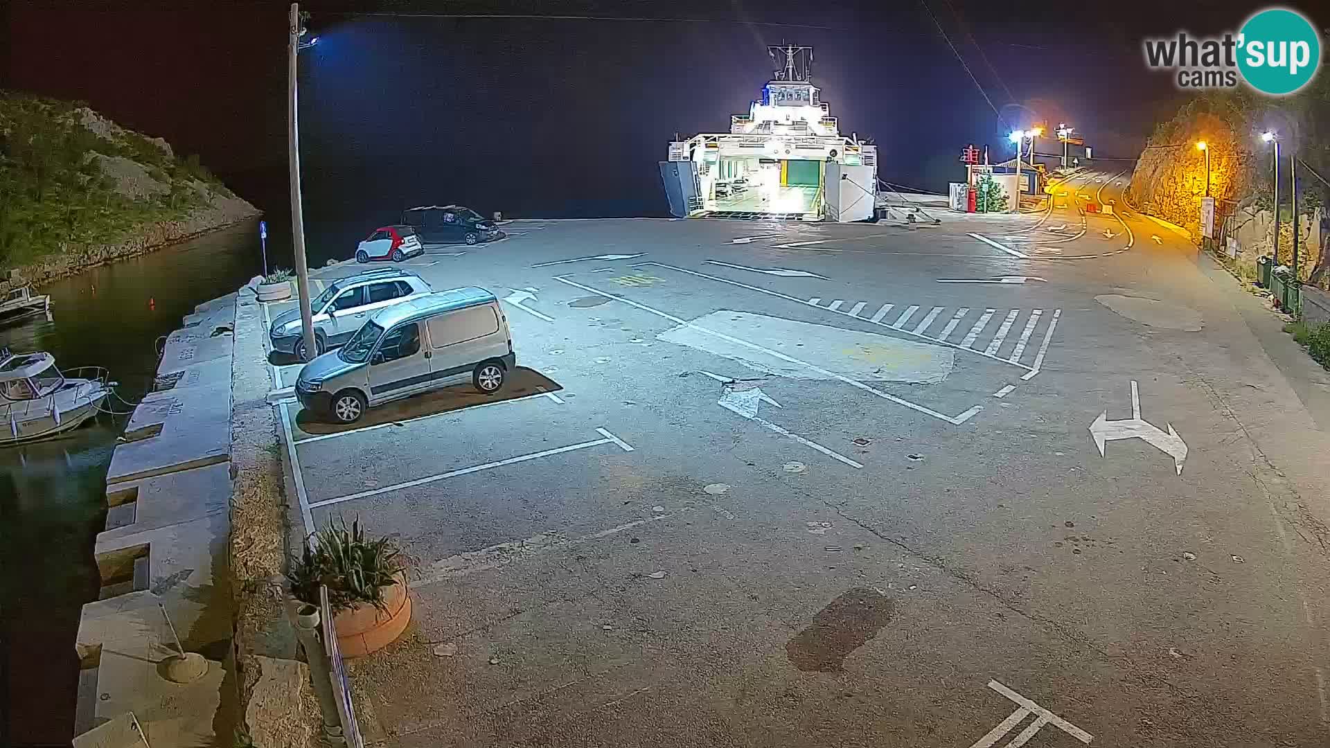 Webcam Fährhafen Prizna – zur Insel Pag