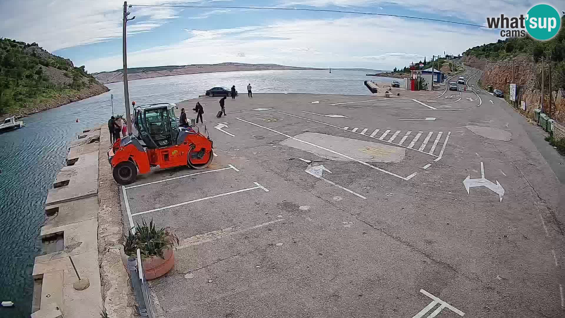 Webcam port de ferry de Prizna – vers l’île de Pag