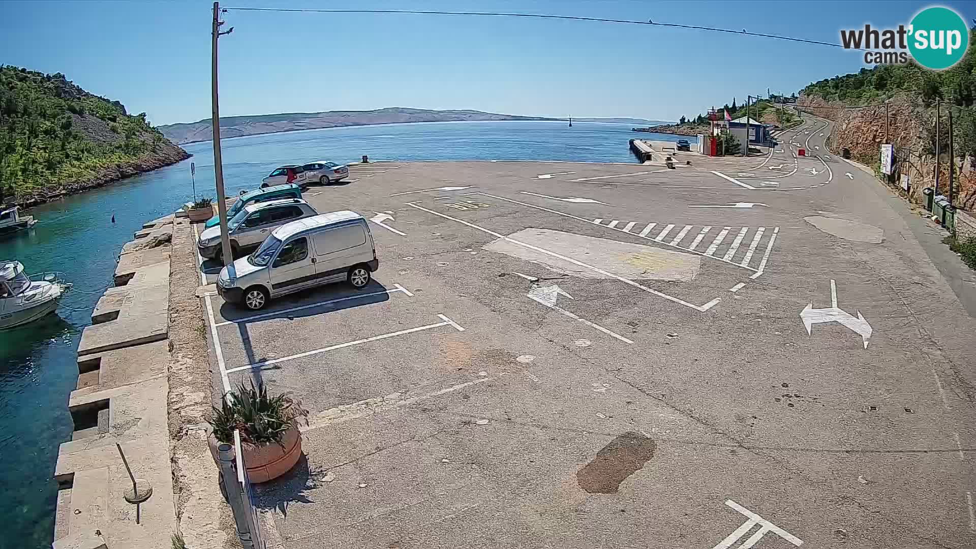 Webcam Fährhafen Prizna – zur Insel Pag