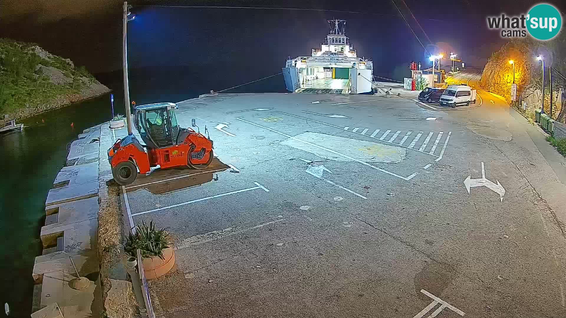 Webcam Fährhafen Prizna – zur Insel Pag