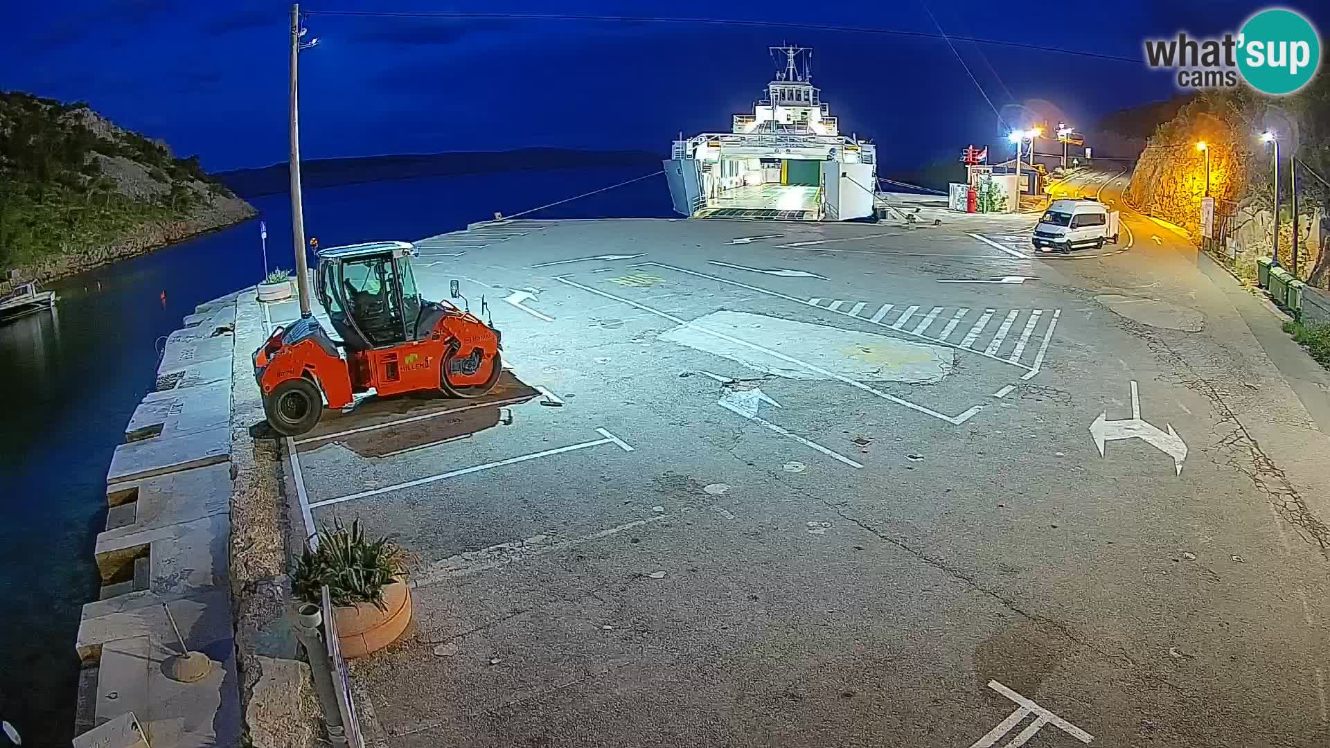 Webcam Fährhafen Prizna – zur Insel Pag
