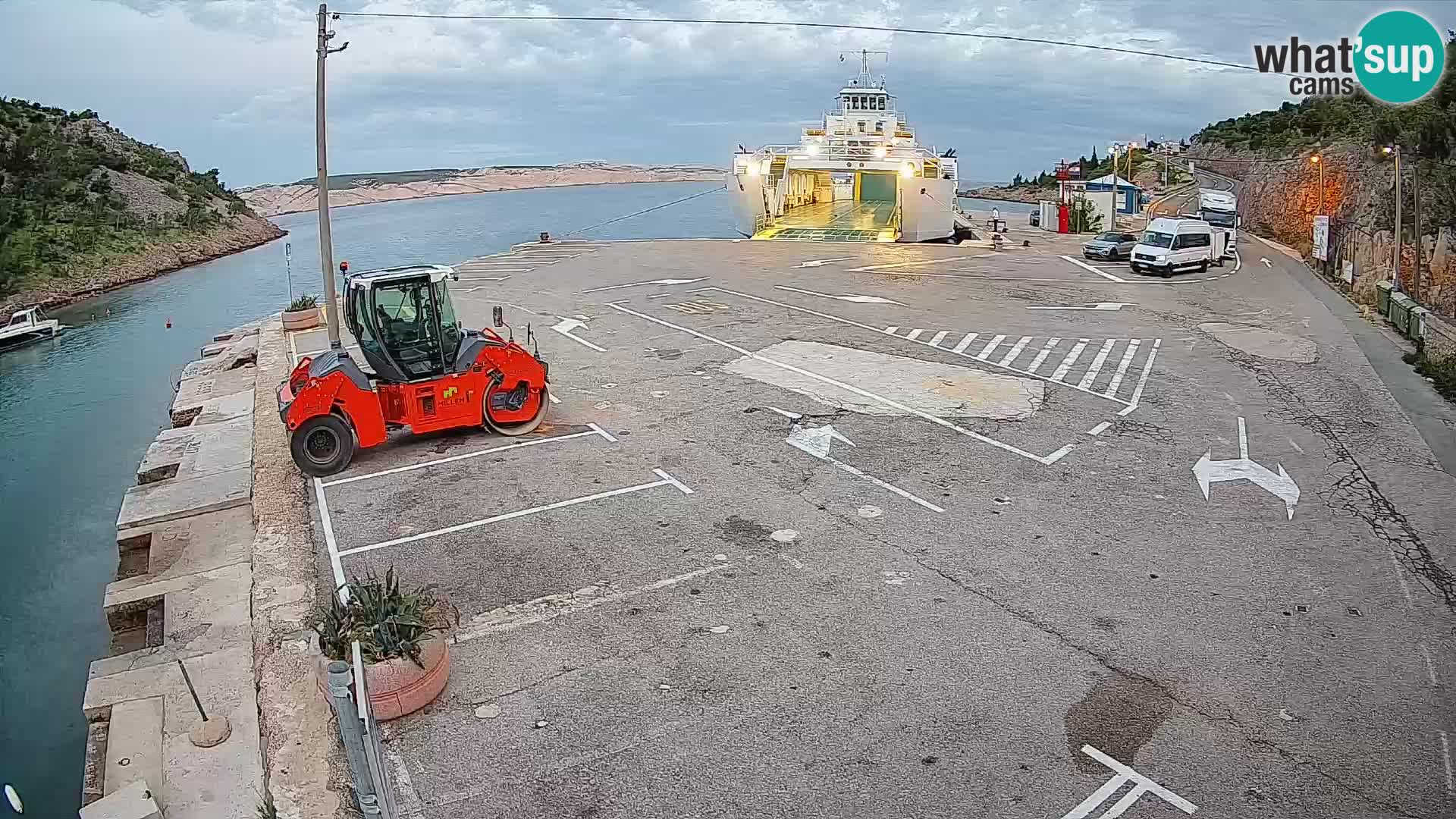 Webcam Fährhafen Prizna – zur Insel Pag