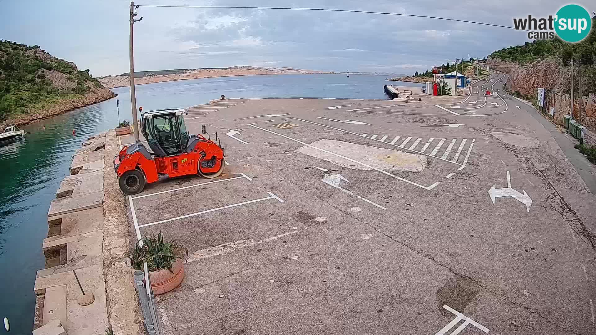 Webcam Fährhafen Prizna – zur Insel Pag